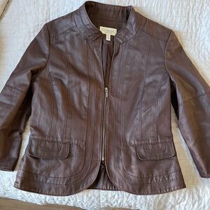 Faux Suede Light Zip Blazer